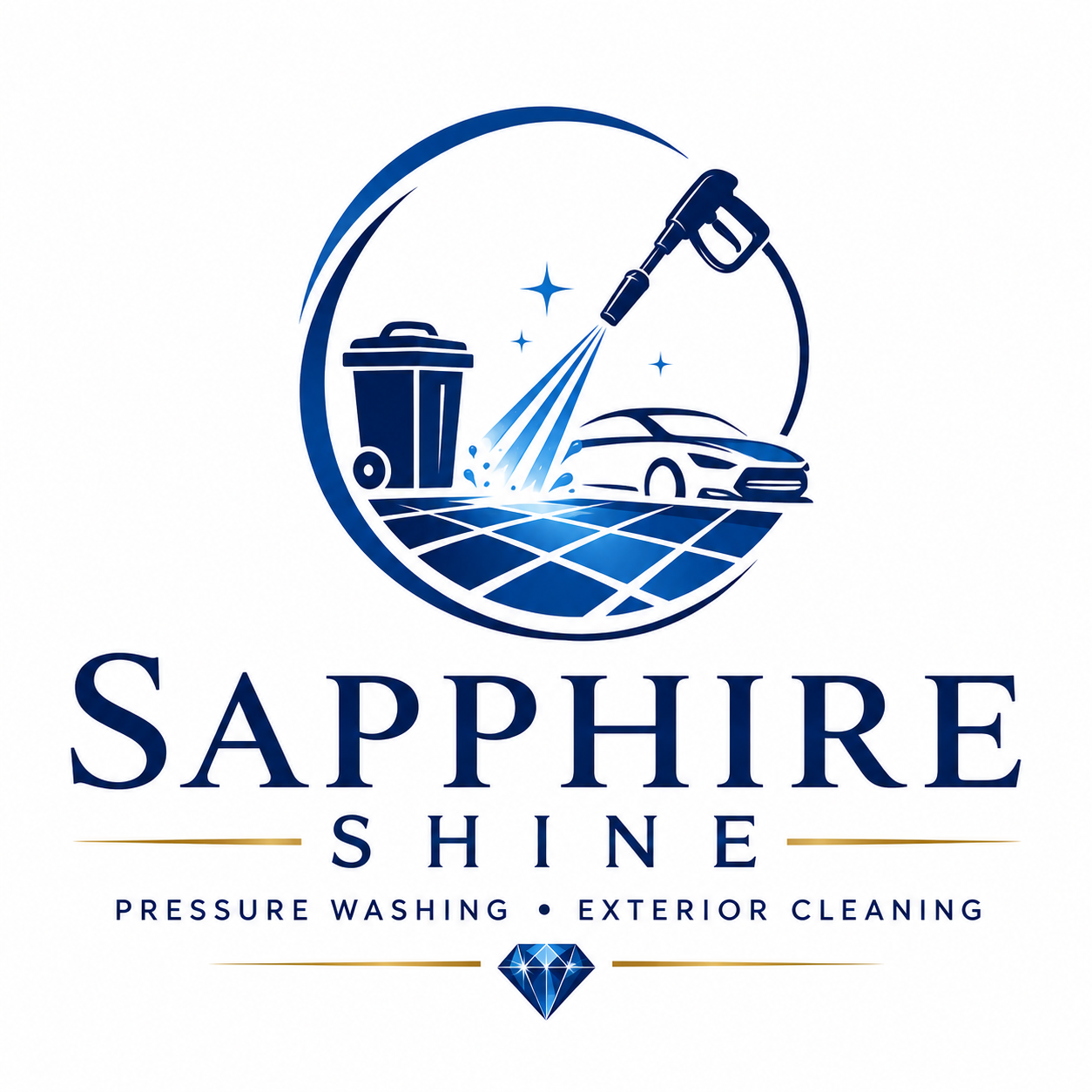 Sapphire Shine — pressure washing and exterior cleaning logo